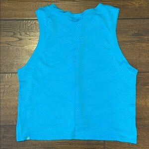 Lululemon Blue Sleeveless Mesh Top